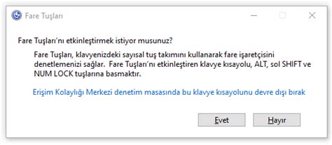 Windows Da Fare Tu Lar Nas L A L R Klavyeyi Fare Gibi Kullanmak