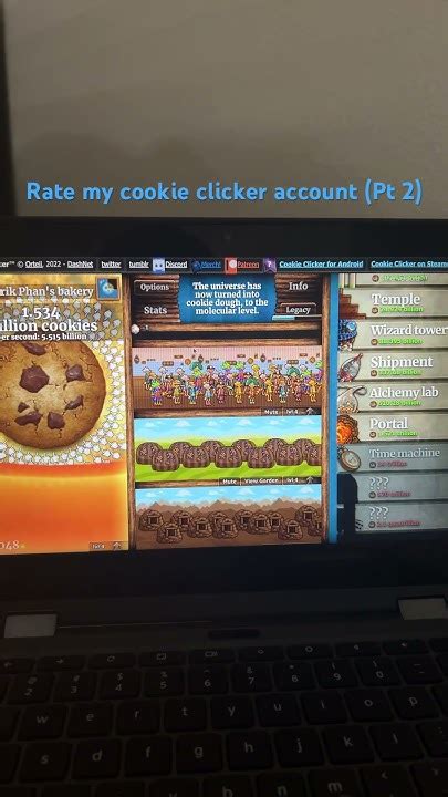 Rate My Cookie Clicker Account Pt 2 Youtube