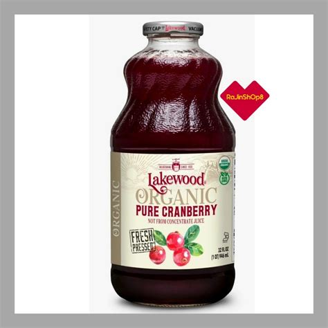 LAKEWOOD Organic PURE Cranberry Juice 946mL Shopee Malaysia