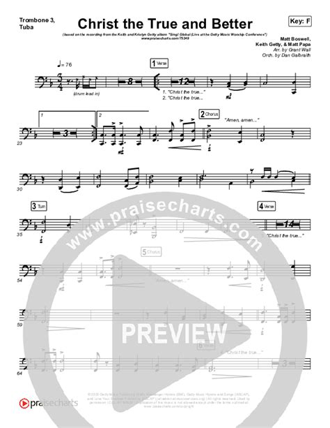 Christ The True And Better Trombone Sheet Music Pdf Keith Kristyn