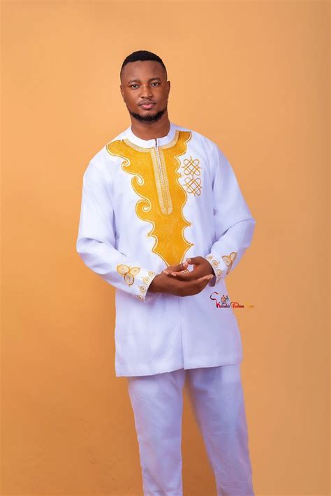 Men S Kaftan Suit African Men S Prom And Wedding Etsy