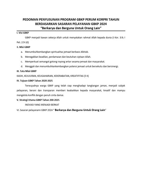 visi  misi gbkp