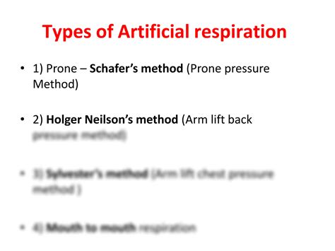 SOLUTION: Artificial respiration resuscitation methods - Studypool