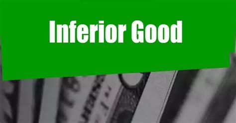 Inferior Good In Economics Assignment Point