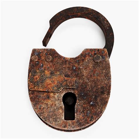 Rusty Padlock 3D Model 29 Blend Dae Obj Fbx Free3D