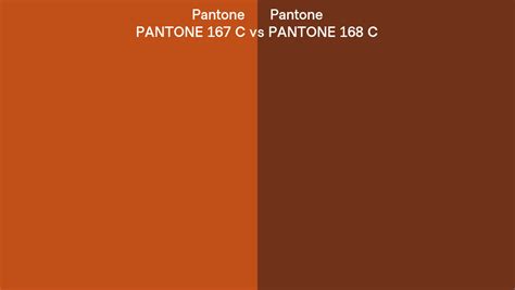 Pantone 167 C Vs Pantone 168 C Side By Side Comparison