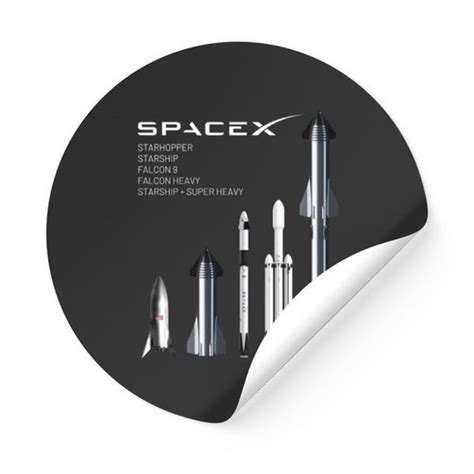 Spacex Rockets Starship Falcon Heavy Falcon 9 Stickers Sold By