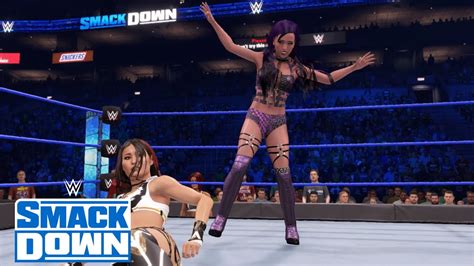 Wwe K Smackdown Gigi Vs Io Shirai W Bayley Youtube