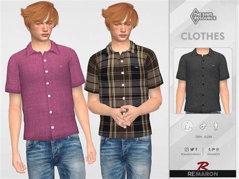 The Sims Resource Formal Shirt 07 For Male Sim