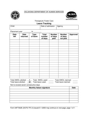 Fillable Online Okdhs Form Ft E Dcfs Tfc Okdhs Fax Email