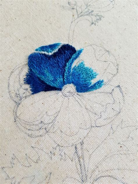 Anemone Flower Embroidery Design