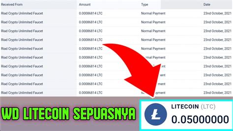 Live Wd Dari Faucet Penghasil Litecoin Tercepat Youtube