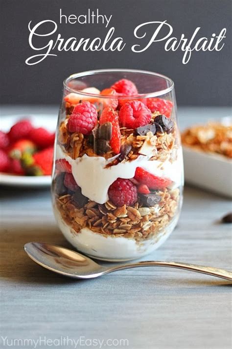 Healthy Homemade Granola Parfait - Yummy Healthy Easy