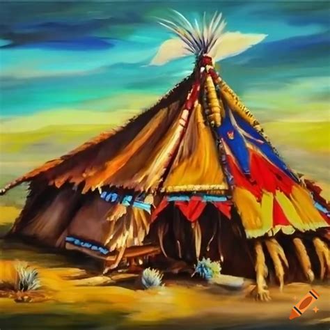 traditional native american culture painting  craiyon