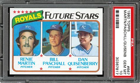 1980 Topps Royals Future Stars Renie Martinbill Paschalldan