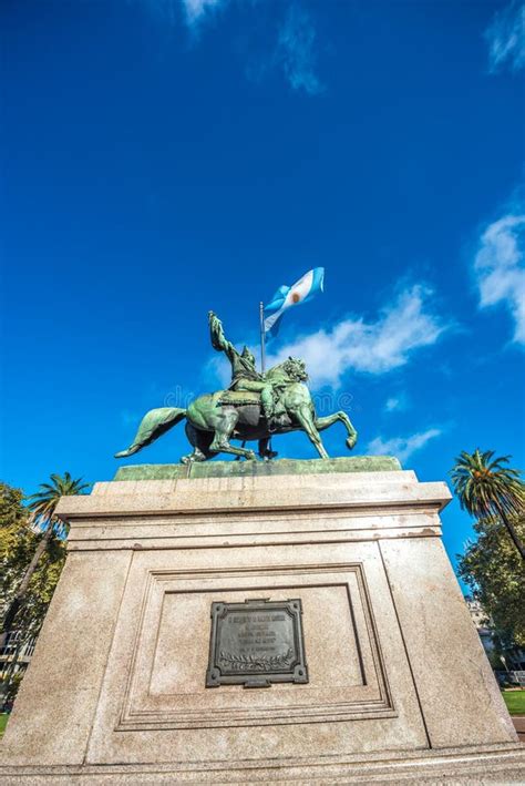 Monument of Manuel Belgrano at Buenos Aires Stock Photo - Image of ...