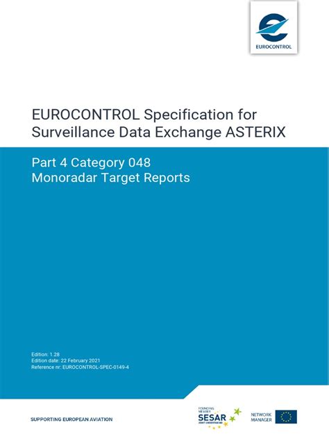 Eurocontrol Cat048 Pt4 Ed128 Pdf Radar