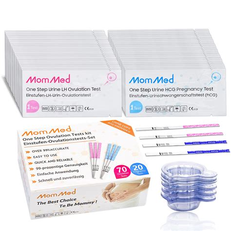 Buy Mommed Ovulation And Pregnancy Test Strips Hcg20 Lh70 At Home