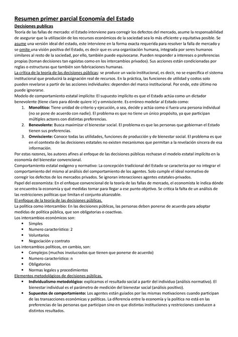 Resumen Primer Parcial Econom A Del Estado Resumen Primer Parcial