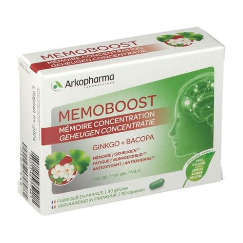 Arkopharma Memoboost Ginkgo Bacopa 30 Gélules DocMorris France