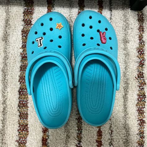 Teal Crocs Amazing Condition Comes With The Depop