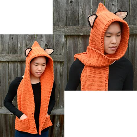 Ravelry Hooded Fox Scarf Pattern By Rachel Choi