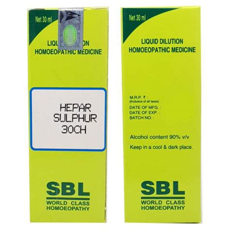 Sbl Hepar Sulphur Ch Dilution Ml Uses Benefits Price