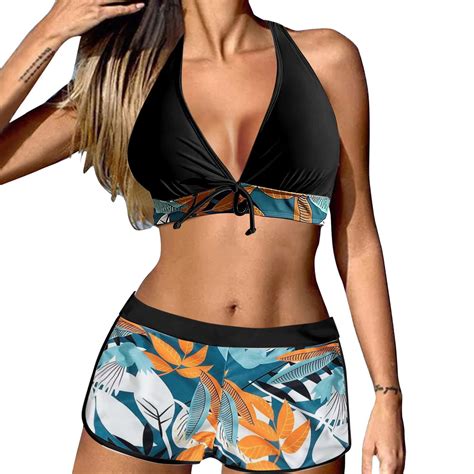 KDFJPTH Swimsuit For Women 2024 Tummy Control 2 Piece Sexy Outfits Seft