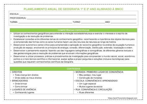 Plano De Aula Geografia 1 Ano Fundamental Bncc DASHGOO