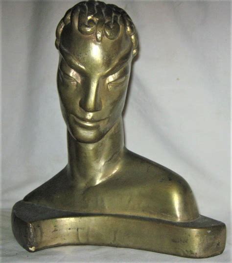 Antique Art Deco W H W Frankart Era Bronze Clad Nude Lady Sculpture