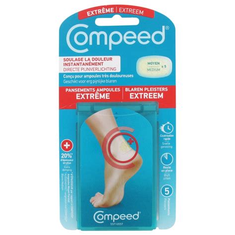 PANSEMENTS AMPOULES EXTREME MOYEN FORMAT X5 COMPEED