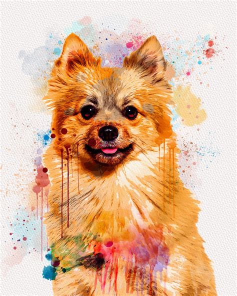 Watercolor Dog Painting Photo Effect - Design Cuts