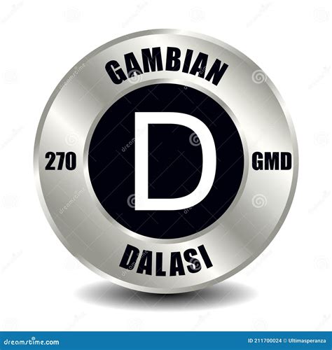 Gambian dalasi GMD stock vector. Illustration of international - 211700024