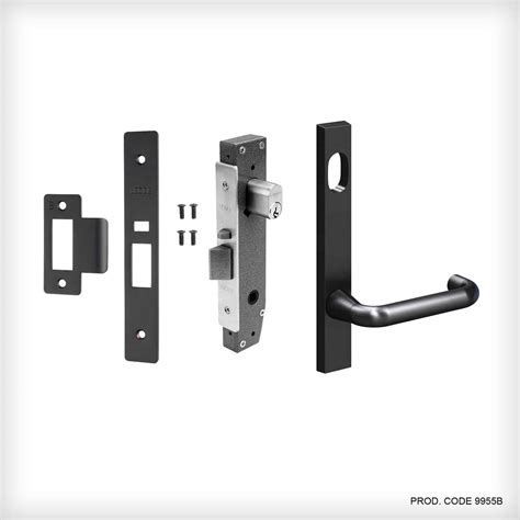 995 C Series Combination Lock Glass Door Lock Kit Black Double Cylinder Darley Aluminium