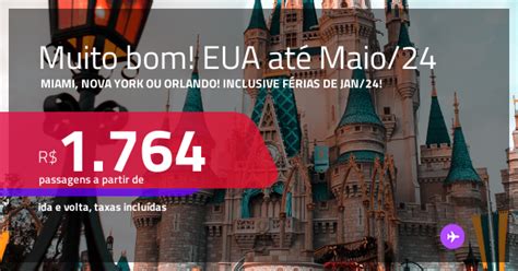 MUITO BOM Passagens Para Os ESTADOS UNIDOS Miami Nova York Ou