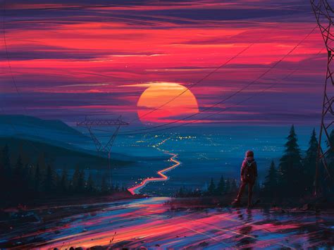 🔥 Download Sunset Over The City Digital Illustration Art By Brendanh19