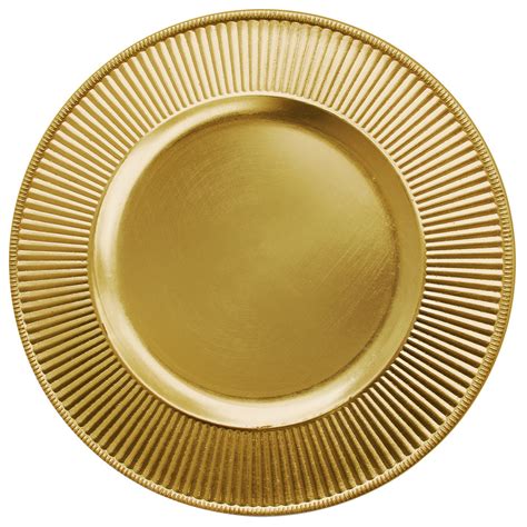 The Jay Companies 13 Round Sunray Gold Acrylic Charger Plate