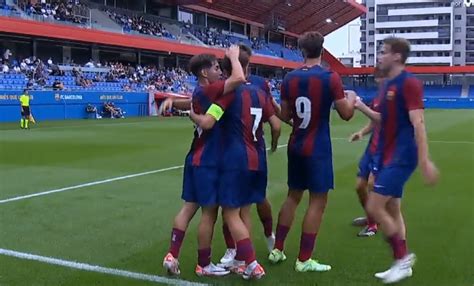 Olmedo y Dani Rodríguez resuelven el estreno del Barça en la Youth League