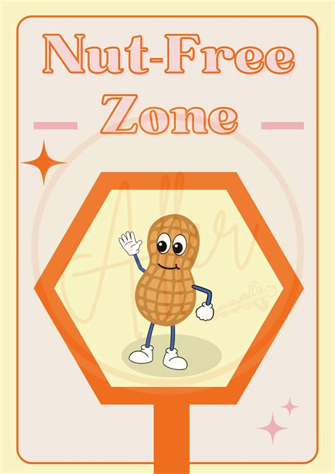 Nut-free Zone Poster - Etsy