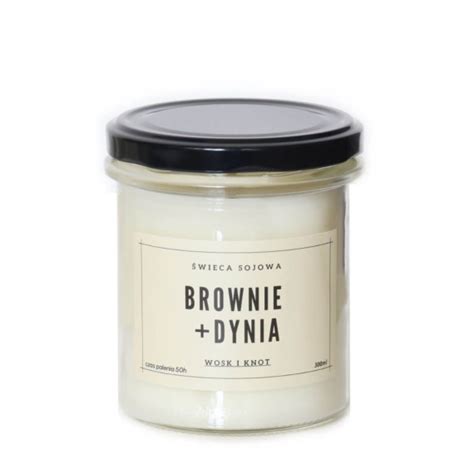 Wosk i Knot Świeca sojowa Brownie Dynia 300ml Drogeria Pigment