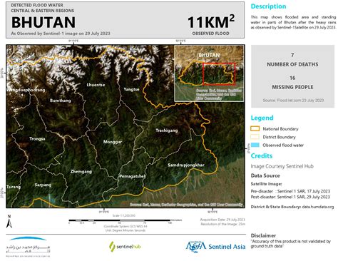 Flood in Bhutan on 20 July, 2023