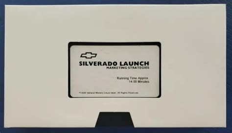 Chevrolet Silverado Launch Marketing Strategies Vhs 1998 Eur 14 90 Picclick Fr