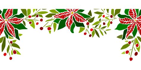 Download Poinsettia, Holly, Border. Royalty-Free Vector Graphic - Pixabay