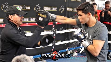 Ryan Garcia Flashing Speed And Power During Mitt Work With Dad In Full