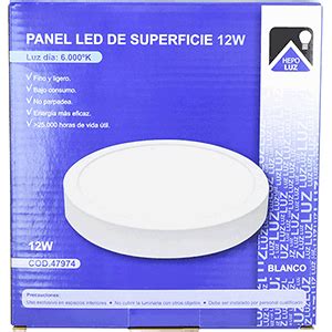 Panel redondo sup LED 12W 6000ºK HEPOLUZ