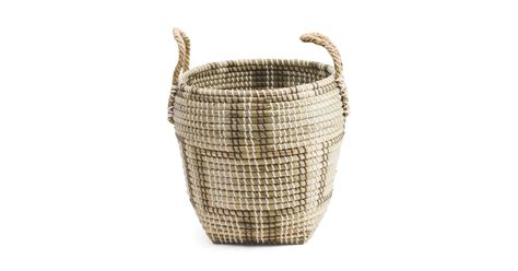 Small Natural Seagrass Patterned Storage Basket Best Home Decor From