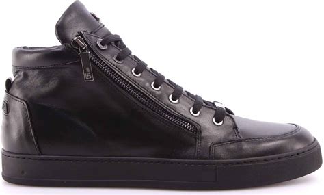 BOTTICELLI Men S Shoes Sneakers Roberto Limited Vitello Softy Black Zip