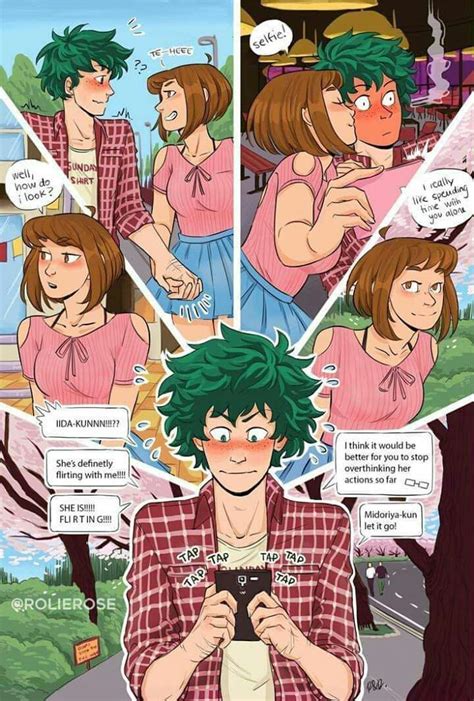 Imagenes Izuku X Ochako 💚🌸 Fanart Deku Uraraka