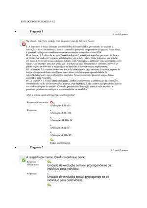 Estudos Disciplinares Xi Question Rio Ii Pedagogia Usu Rio