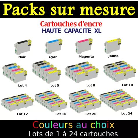 Lot De Cartouches D Encre Compatibles T Non Oem Pour Epson